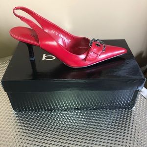 bebe kitten heel sling back
